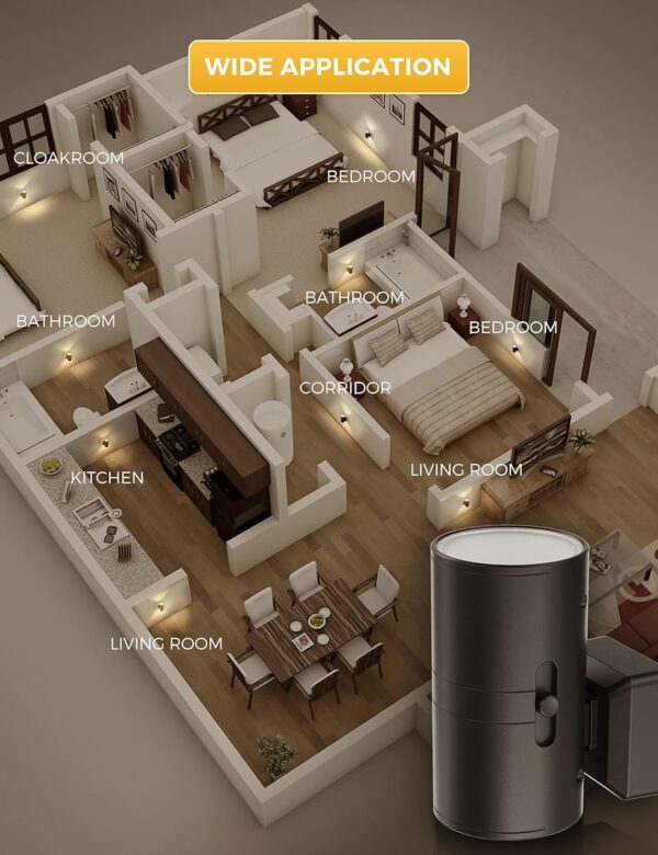 Plug In LED Night Light for Home 3000K Warm White 2 Pack Black - Image 7
