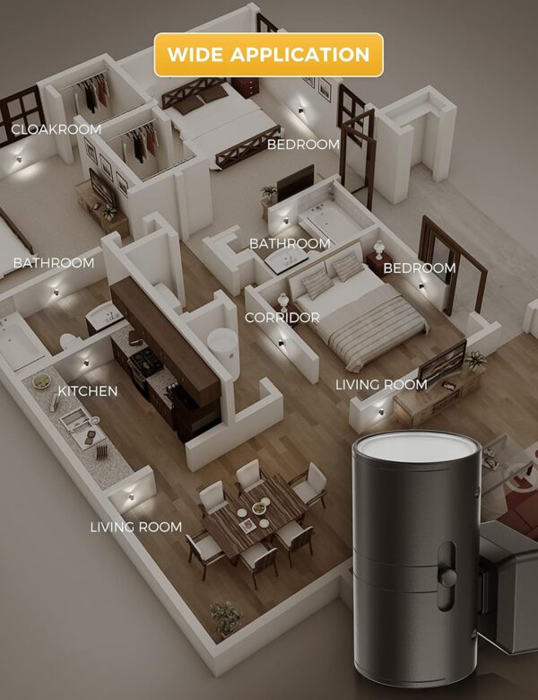 Plug In LED Night Light for Home 5000K Daylight White 2 Pack Black - Image 7