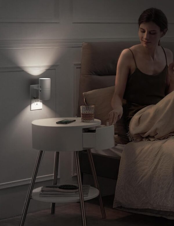 Plug In LED Night Light for Home 5000K Daylight White 2 Pack White - Image 7